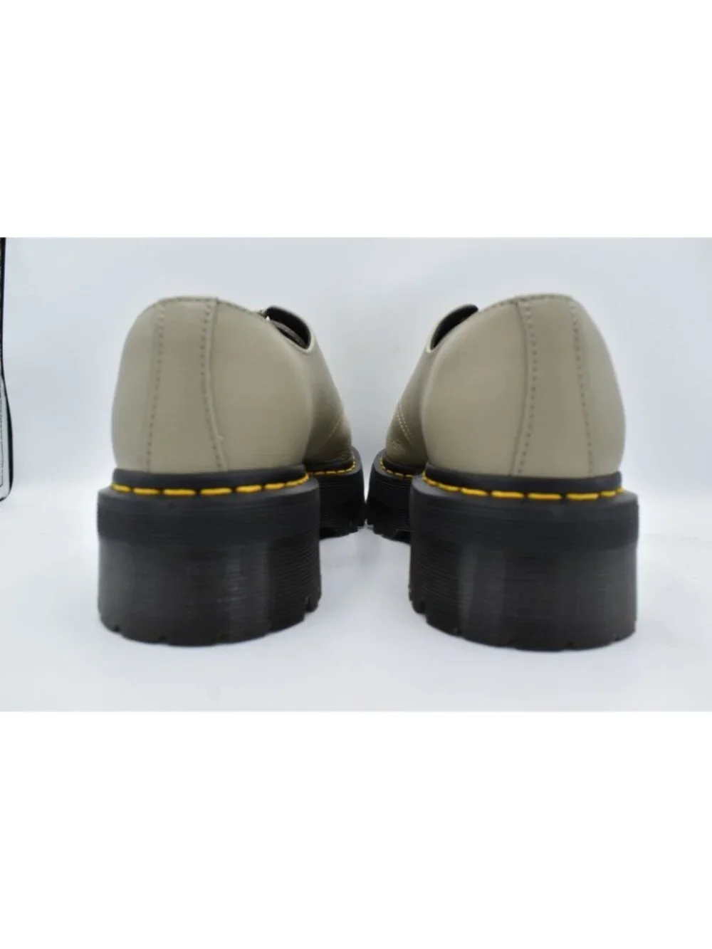 Dr Martens 1461 Womens Size 10 Quad II Platform‎ Stone Pisa Leather Derby Shoes